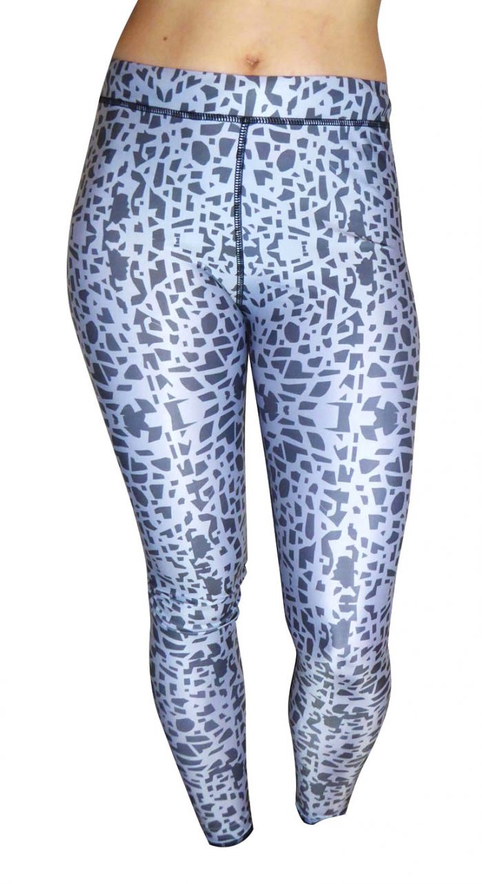 Grey pattern yoga trousers